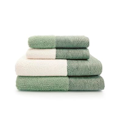 CREOLE Set di asciugamani da bagno, Venere smeraldo, 4 unità