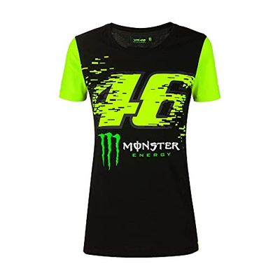 Valentino Rossi Collezione Monster Dual, T-Shirt Donna, Nero, S
