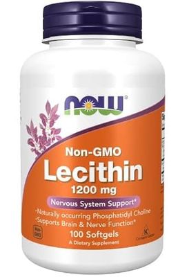 Now Foods, Lécithine de soja 1200 mg 100 gélules molles