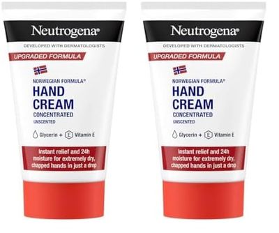 Neutrogena Norwegian Formula Hand Cream Concentrated Unscented, Immediate and Lasting Relief With Glycerin, (300 Applications), 75 ml (Pack of 2)