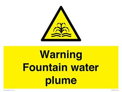 Panneau d'avertissement en forme de plume d'eau - 400 x 300 mm - A3L