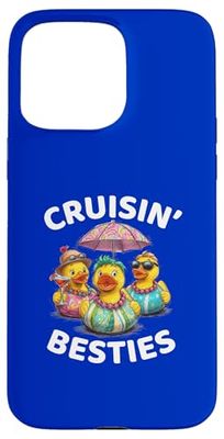 Cruisin’ Besties Cruise Ducks Cocktails Umbrella Sunglasses Case for iPhone 15 Pro Max
