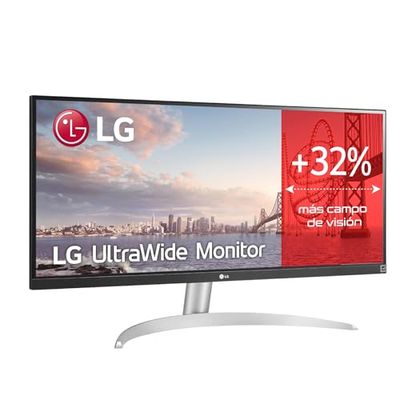LG 29WQ600-W - Monitor UltraWide Ultrapanorámico 29 pulgadas, 21:9, Panel IPS: 2560x1080, 300cd/m², 1000:1, sRGB 99%, HDMIx1, DPx1, Altavoces Estéreo 7W con Tecnología MaxxAudio, Color Blanco