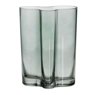 BigBuy Home Vaas blauw glas 15 x 9 x 20,5 cm