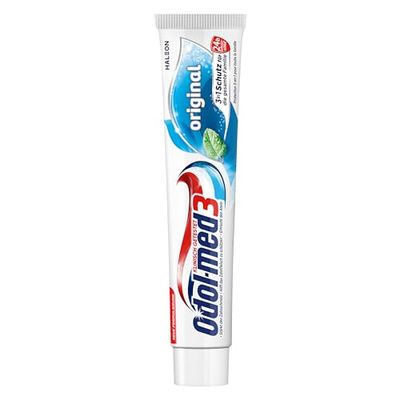 Odol-med3 Dentifrice original avec protection 3 en 1 pour dents fortes, gencives saines et haleine fraîche, 75 ml
