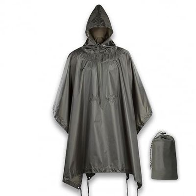 M-Tac Poncho da pioggia tattico – Poncho militare militare – impermeabile Ripstop campeggio escursionismo all'aperto caccia copertura antipioggia (oliva)