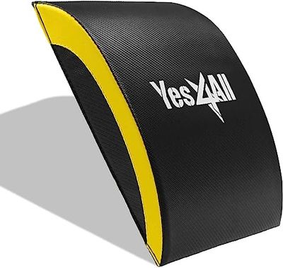 Yes4All Tappetino per Esercizi Addominali con Supporto per Coccige e Senza, Base Pieghevole per Sit‑up, Attrezzo per Allenamento Core e Zona Lombare