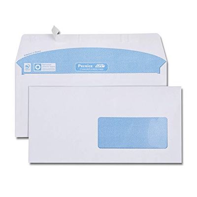100 enveloppen, DL, 110 x 220 cm, 80 g/m2, voor digitaal venster, 45 x 100 cm, wit