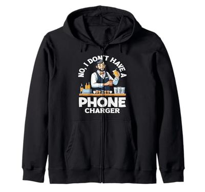 Bartender No, no Tengo un Cargador de teléfono Sudadera con Capucha
