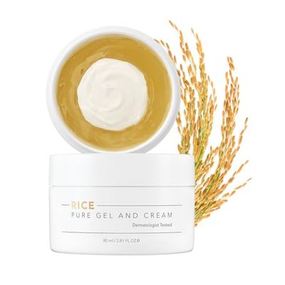 THANKYOU FARMER Rice Pure Gel and Cream 80ml- Crème nourrissante et éclaircissante, extraits de riz coréen exclusifs, crème de nuit coréenne hydratante pour le visage, hydratant coréen pour peau sèche