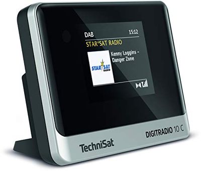 TechniSat DIGITRADIO 10 C DAB+ digital radioadapter (färgskärm, Bluetooth, fjärrkontroll, väckarklocka, idealisk för uppgradering av befintliga HiFi-system) svart/silver