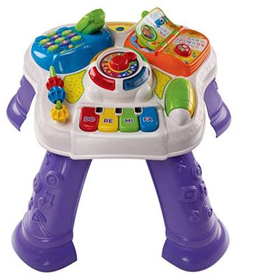 VTech Baby - Mesita parlanchina 2 en 1, Mesa de Actividades Infantil con Panel Interactivo de Actividades extraíble (80-148022)
