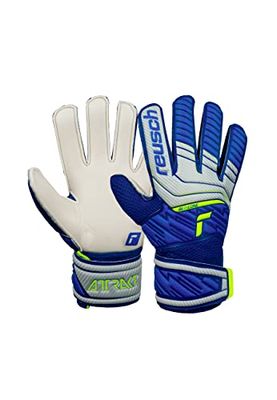 Reusch Attrakt Solid Junior Guanti da portiere per i bambini con costruzione con cuciture esterne per tutte le superfici dei campi da gioco