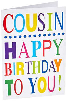 Piccadilly Greetings A10715 Biglietto di auguri tradizionale per cugino, blu, 17,8 x 12,7 cm