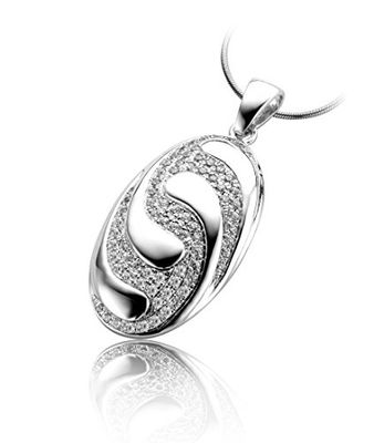 Orphelia Jewelry - Colgante de plata de ley con circonita