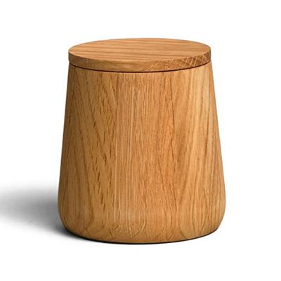 Möve Barattolo in legno di quercia, Ø 8 x 8,5 cm