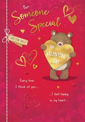 Piccadilly hälsningar alla hjärtans dag kort, någon speciell, hjärtbjörn – 9 x 6 tum
