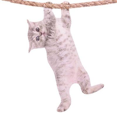 Thumbs Up Ride With Hanging Cat Window Sticker Cat Car Window Sticker