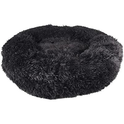 Flamingo Pet Products - Kussen Krems rond, kleur zwart, diameter 70 cm voor honden