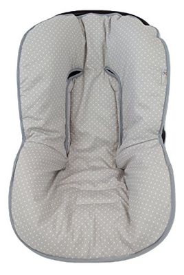 Capa de colchão universal para grupo 0 ou maxi-cosi. Vários modelos e cores disponíveis (Topitos cinzentos, acolchoados)