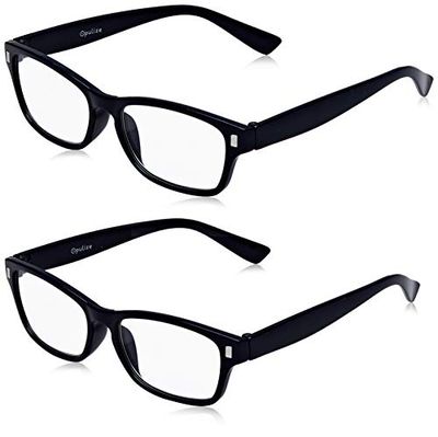 The Reading Glasses Company Óculos de leitura azul escuro leitores, pacote de 2 homens e mulheres Rr77-3 1,00 2 unidades 58 g