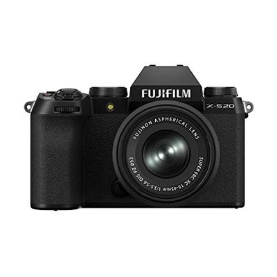 Fujifilm X-S20 Fotocamera Digitale Mirrorless 26MP, KIT XC15-45mmF3.5-5.6, Sensore X-Trans CMOS 4 APS-C, X-Processor 5, IBIS, Filmati 6.2K 30p, Mirino EVF, Schermo LCD 3" Touch vari-angle, Nero