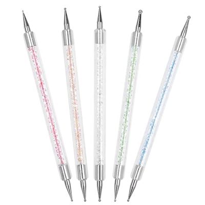 Nail Art Dotting Tools, 5 penne punteggiate per nail art a doppia estremità, per nail art fai da te