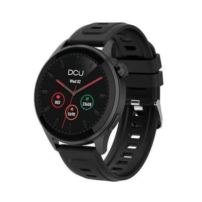 DCU TECNOLOGIC Smartwatch avec GPS intégré et appels Bluetooth - Écran AMOLED 1,43" | Musique sans téléphone | Assistant Vocal | Plus de 130 Modes Sportifs | Compatible Android/iOS