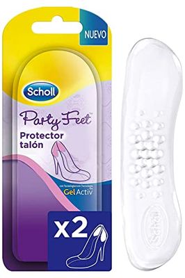 Scholl Party Feet, almofadas protetoras de salto invisíveis para mulher, evita o atrito dos sapatos, pack 2 almofadas
