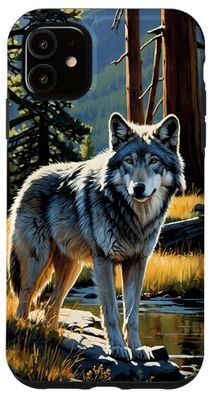 Accesorios para teléfono Wolf Nature Art - Vida Silvestre Carcasa para iPhone 11