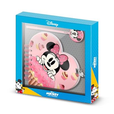 Disney Minnie Mouse Muffin-Journal Coeur + Stylo, Rose