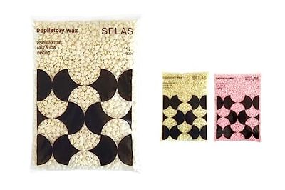 SELAS. Cire à épiler 800g. A choisir Rose Musquée, Ivoire ou Naturelle. Epilation sans bandes. (IVOIRE). Dépilatoire, cire chaude, granulés, professionnelle, basse temperature.