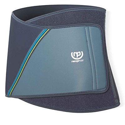PRIM NEOPRAIR | Passo/band Sacro Lędźwiowe | Mężczyzna/Kobieta | Ostre i przewlekłe Lumbalgia | Zastosowanie sportowe | Neopren | Jeden rozmiar | Kolor Szary, Niebieski