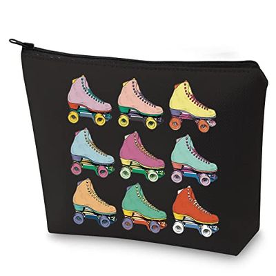 WZMPA Bolsa de Maquillaje con Cremallera para Mujeres y niñas, Patinador Bl, Ajuste: