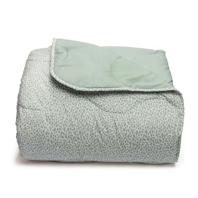Foppapedretti Night & Nature Quilt för en och en halv säng, Salvia kronblad, 100% bomull, tillverkad i Italien