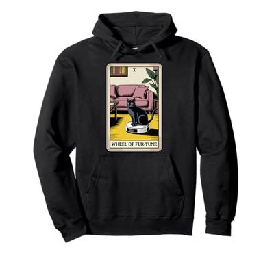 Wheel of Fur-Tune Tarot Card Cat Robot Aspirador Cat Sudadera con Capucha