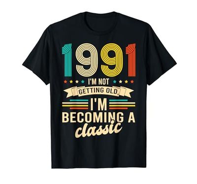 Divertido Vintage "Edición Limitada" Vintage 1991 Cumpleaños Camiseta