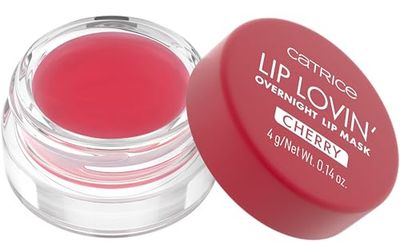 Catrice Maska do ust Lip Lovin' Overnight z masłem shea i witaminą E, nawilża i odżywia suche, spierzchnięte usta, wegańska i wolna od okrucieństwa, wykonana bez glutenu i parabenów (020 | Cherry Pop)