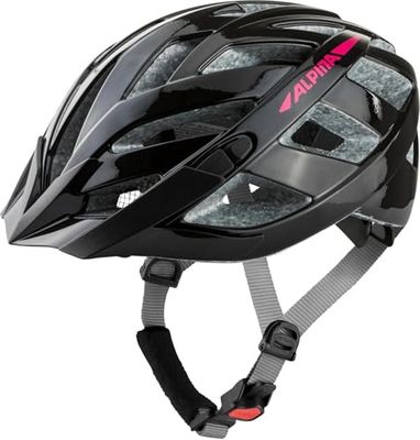 ALPINA PANOMA 3.0, black-pink gloss, 56-59 cm, optimaal geventileerde toerfietshelm met optioneel LED-licht voor volwassenen
