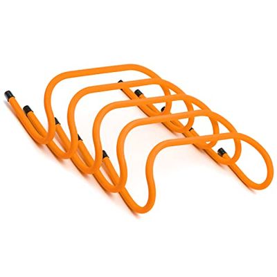 Trademark Innovations 6" Speed Training Hurdles Pack of 5, Ostacoli per l'allenamento della velocità Unisex, Arancione