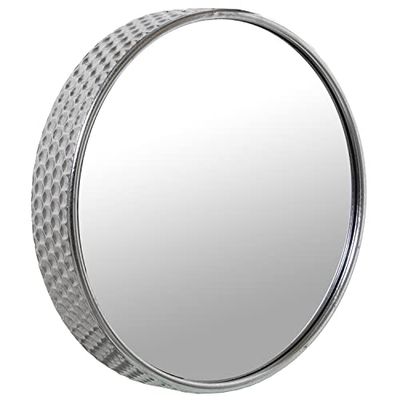 ESPEJO METAL PLATEADO ° 50 x 8,5 cm, waga: 47 cm