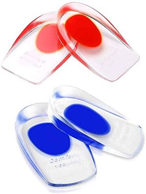 2 Paio di Soletta per Tallone in Gel, Per Il Tallone da Sostenere, Riduzione Degli Urti e Alleviare Il Dolore, Bone Spur & Achille, dolore gel tallone e tazze, pad & ammortizzante sostegno