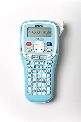 Brother P-Touch PT-H100LB Étiqueteuse portable | Idéale pour professionnels et particuliers | Inclus 1 ruban TZe-12mm Noir/Blanc