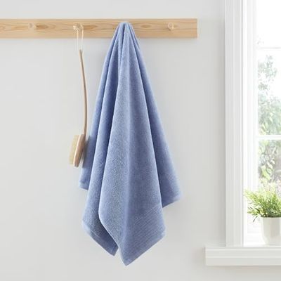 Bianca Serviette de Toilette en Coton égyptien Bleu 50 x 85 cm