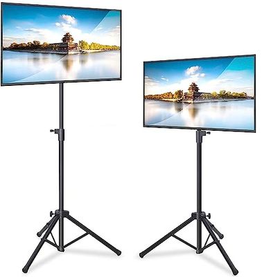 Pyle LED-tv-statiefstandaard - 2 stuks draagbare tv-standaard, opvouwbare tv-standaard, past op LCD-flatscreen-tv tot 32 inch met verstelbare kanteling en hoogte, 22 lbs gewichtscapaciteit, VESA 75,