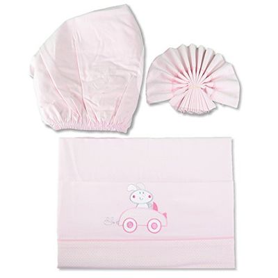 PEKITAS Bebe Beddengoedset, 3-delig, voor kinderbed, 60 x 120, 100% katoen, gemaakt in Portugal
