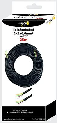 HEITECH telefoonkabel 2 x 2 x 0,6 mm J-Y(ST) Y, 25 m