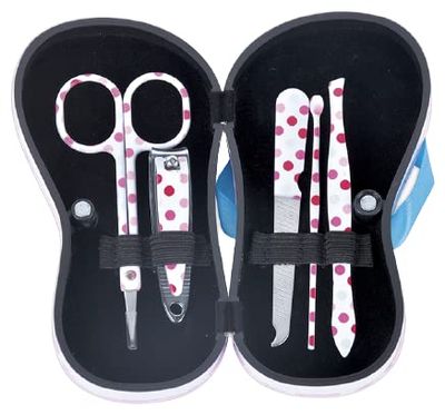 BIFULL Kit di Manicure 5 Pezzi tamponi Flip Flop, Nero, Estandar