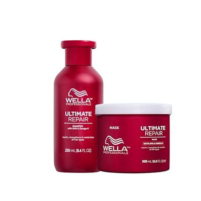 Wella Professionals ULTIMATE REPAIR - 500ml Maschera Professionale Ricostruisce il Capello e Dona Morbidezza & 250ml Shampoo Professionale, Per Tutti i Tipi di Capelli Danneggiati