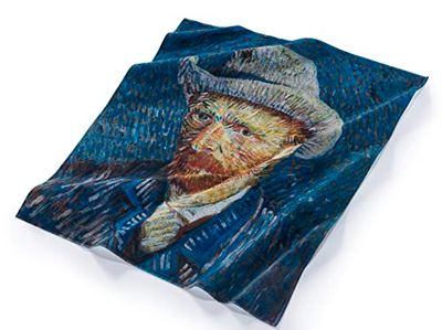 Musearta Unisex strandhandduk med motivet självporträtt med grå Felt Hat av konstnären Vincent Van Gogh av bomull i storlek 120 x 150 cm, BT-VG-SH-V424391